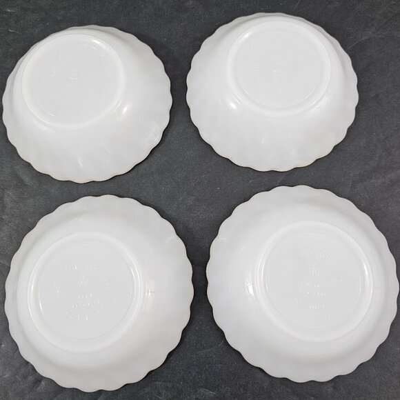 Anchor Hocking Fire King Milk Glass Custard Dessert Appetizer Bowls – Set of 4 - Picture 15 of 16